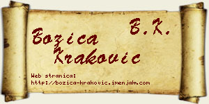 Božica Kraković vizit kartica